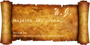 Wajdits Jácinta névjegykártya